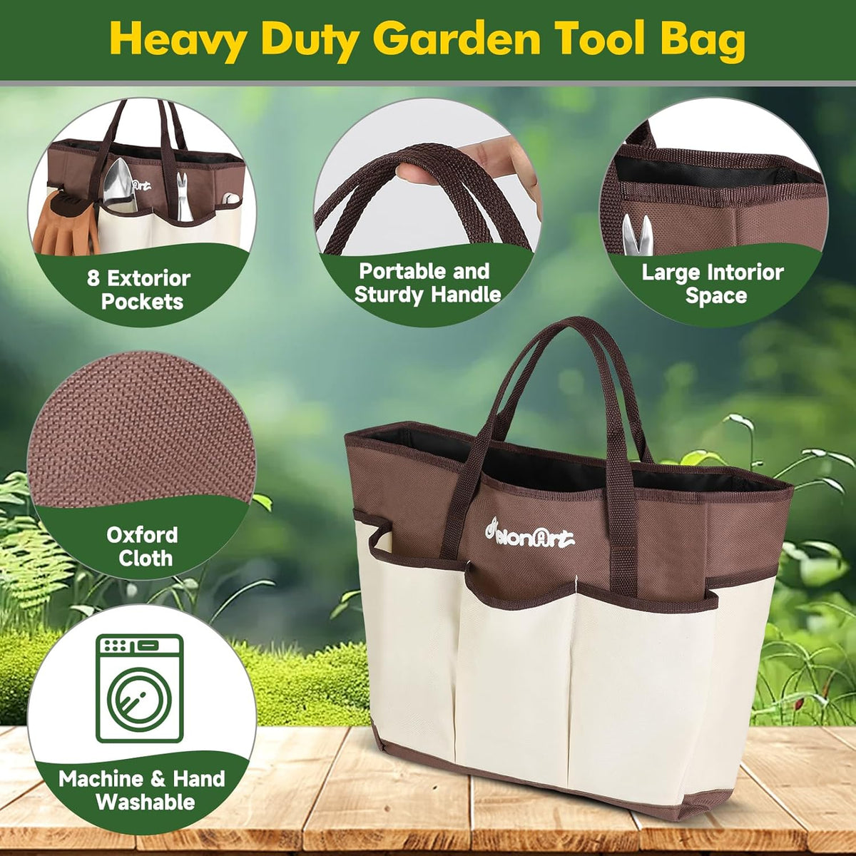 MelonArt Garden Tool Set,10 Pcs Heavy Duty Gardening Hand Tool Kit for Women Aluminum with Non Slip