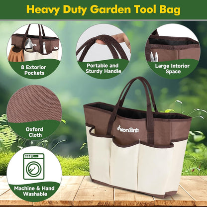 MelonArt Garden Tool Set,10 Pcs Heavy Duty Gardening Hand Tool Kit for Women Aluminum with Non Slip
