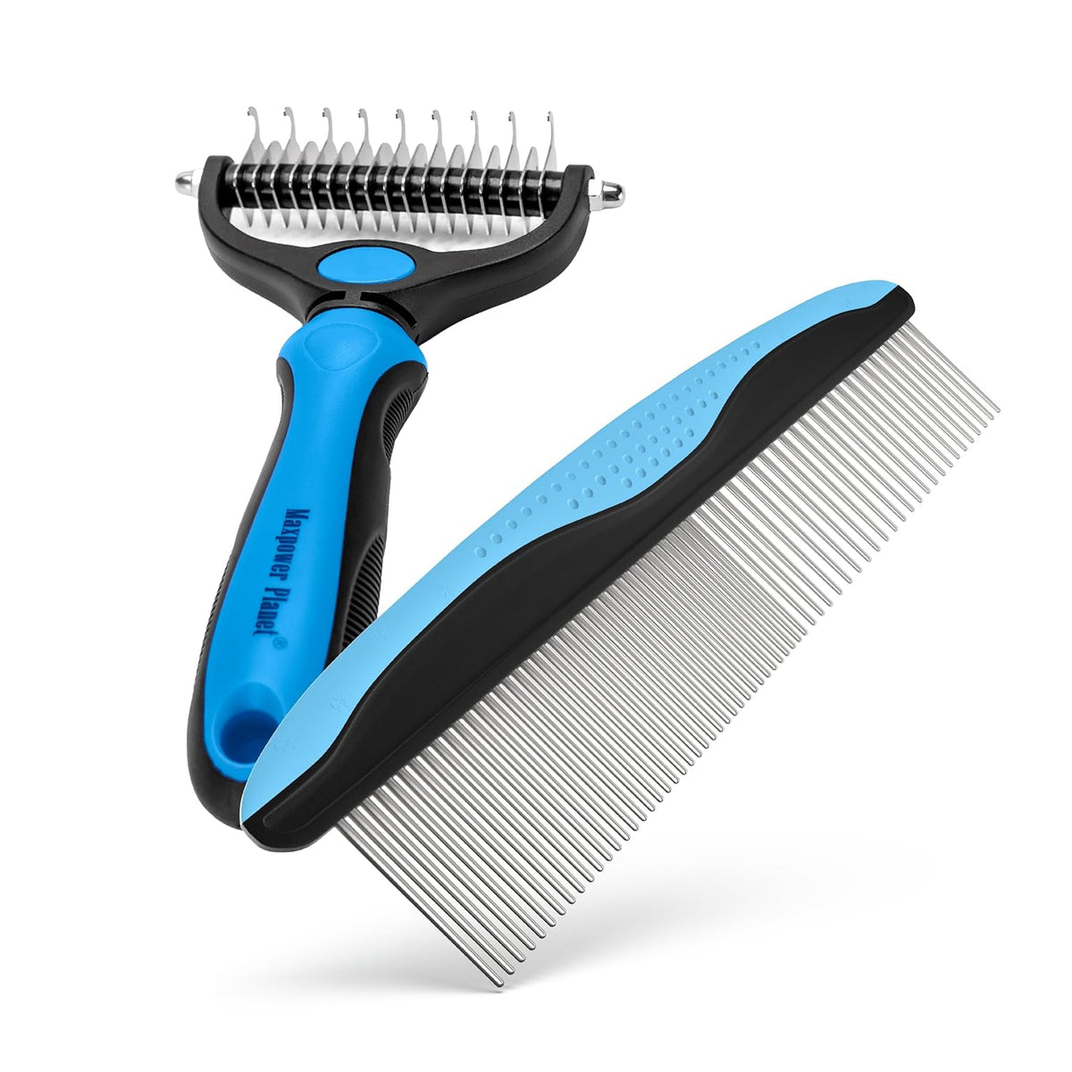 Maxpower Planet Pet Grooming Rake and Dematting Comb for Dogs - Dog Grooming Supplies, Undercoat