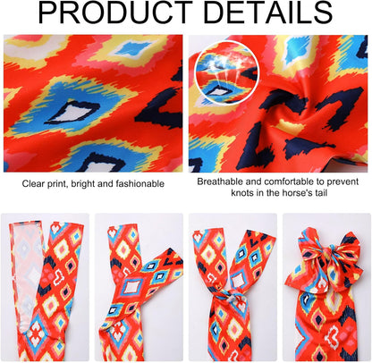 4 Pcs Horse Tail Bag Stretchy 22" Breathable with 2 Strands to Keep Clean and Protected Grooming