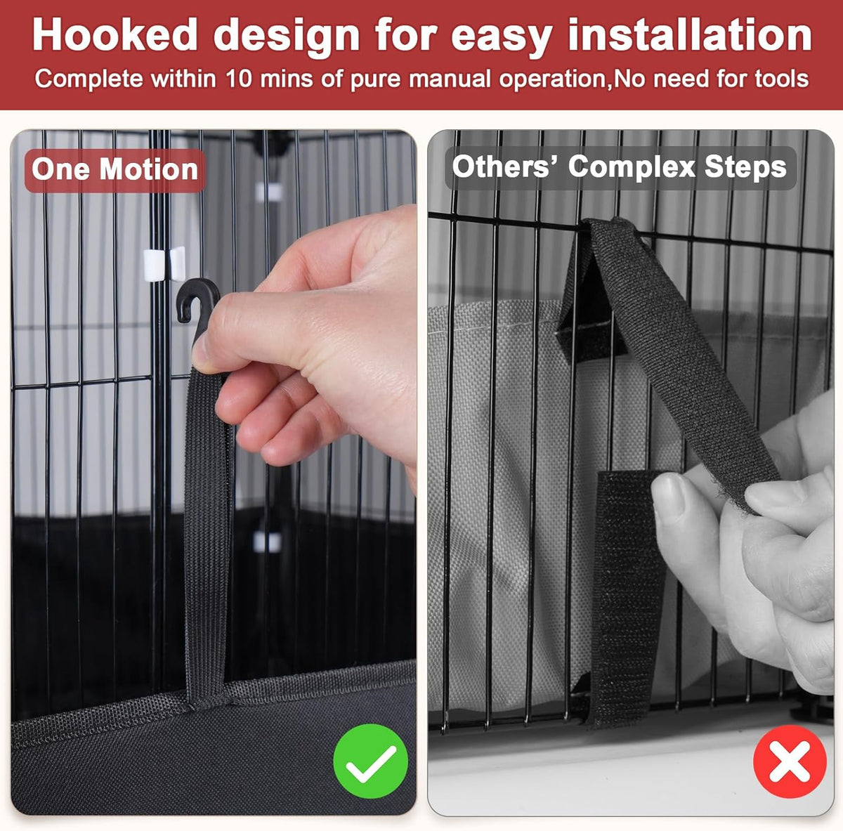 Tresbro Guinea Pig Playpen with 14 Panels & Divided Room, Triple Fixing Measures Small Animal Cage