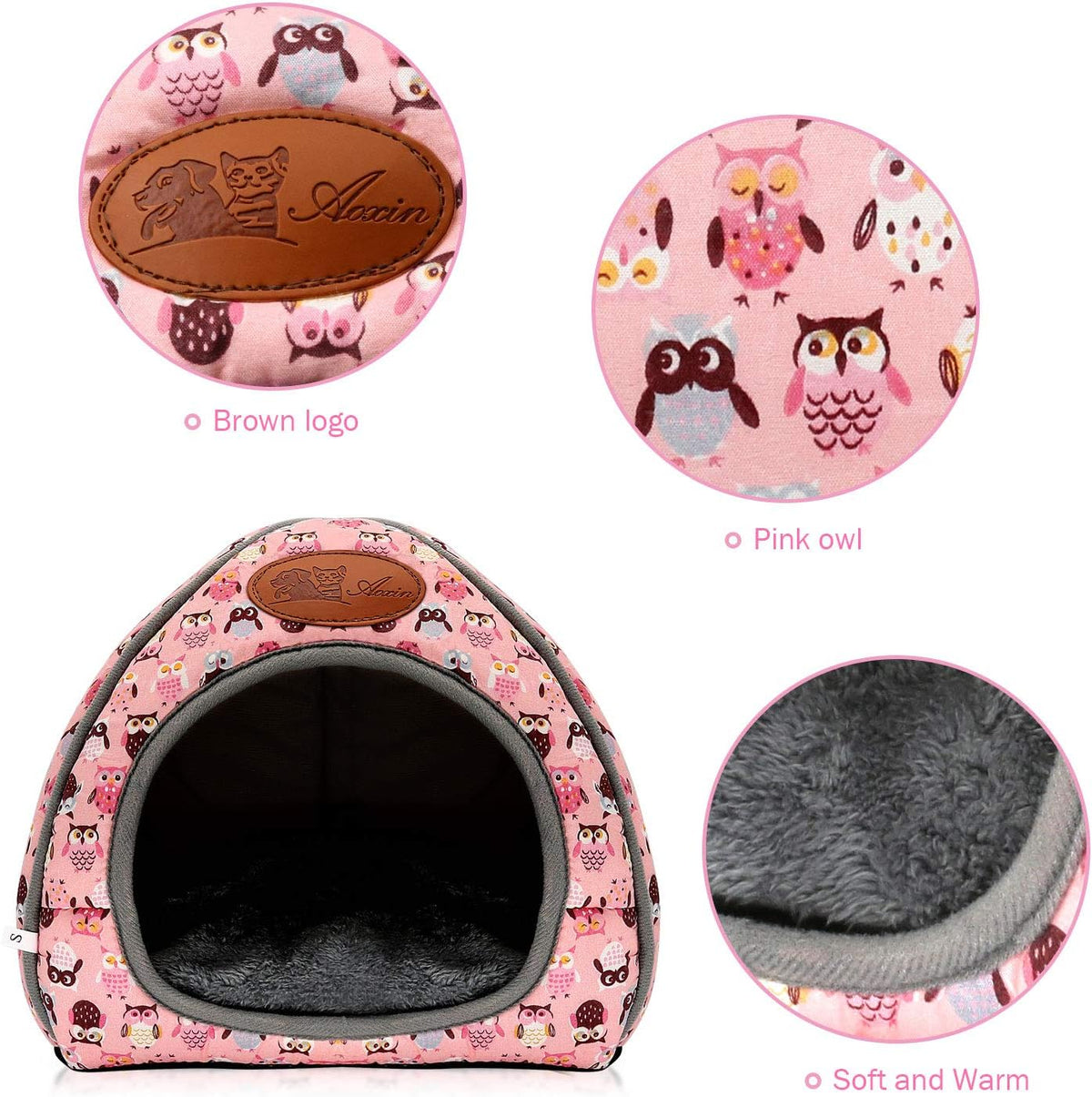 BWOGUE Guinea Pig House Bed Cozy Hamster Cave Large Hideout for Dwarf Rabbits Hedgehog Bearded