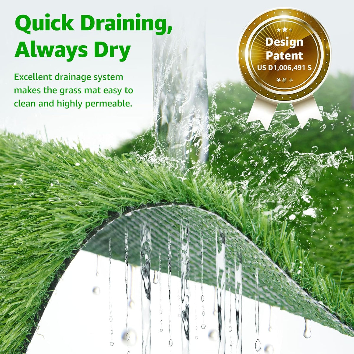 Dog Grass Pet Loo Indoor/Outdoor Portable Potty, Dog Litter Box, Artificial Grass Patch Bathroom