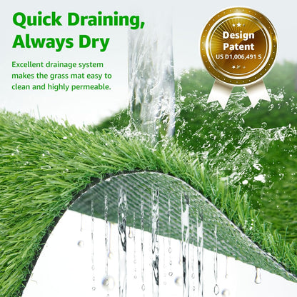 Dog Grass Pet Loo Indoor/Outdoor Portable Potty, Dog Litter Box, Artificial Grass Patch Bathroom