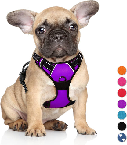 BARKBAY No Pull Dog Harness Large Step in Reflective Dog Harness with Front Clip and Easy Control