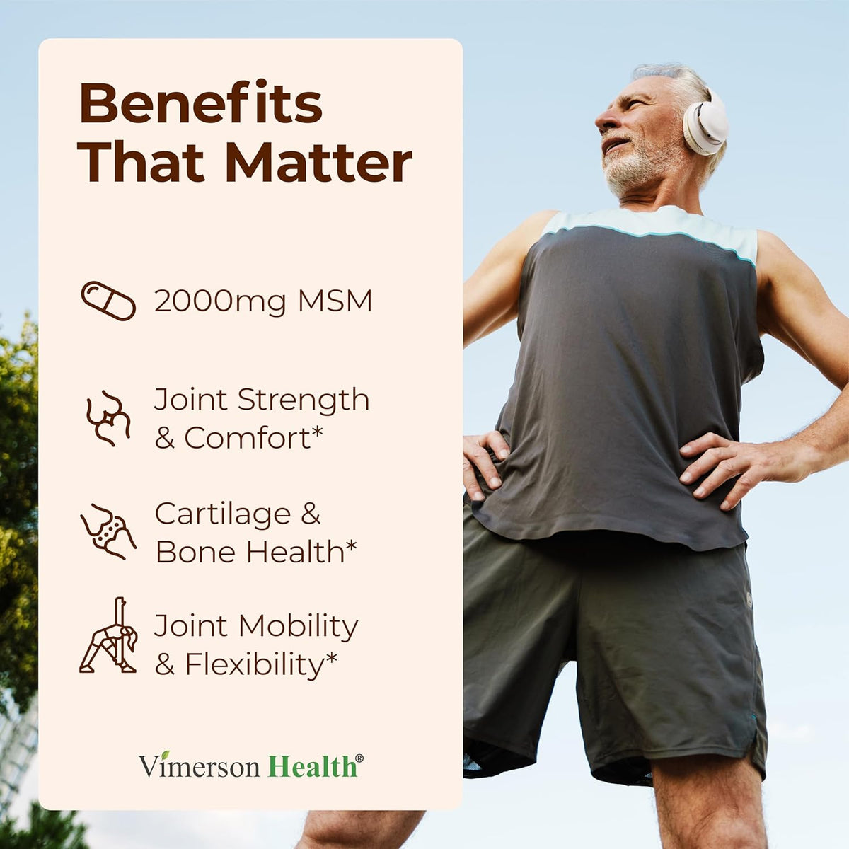 Glucosamine Chondroitin MSM Supplement – 3-in-1 Joint Supplements for Men and Women w/Glucosamine