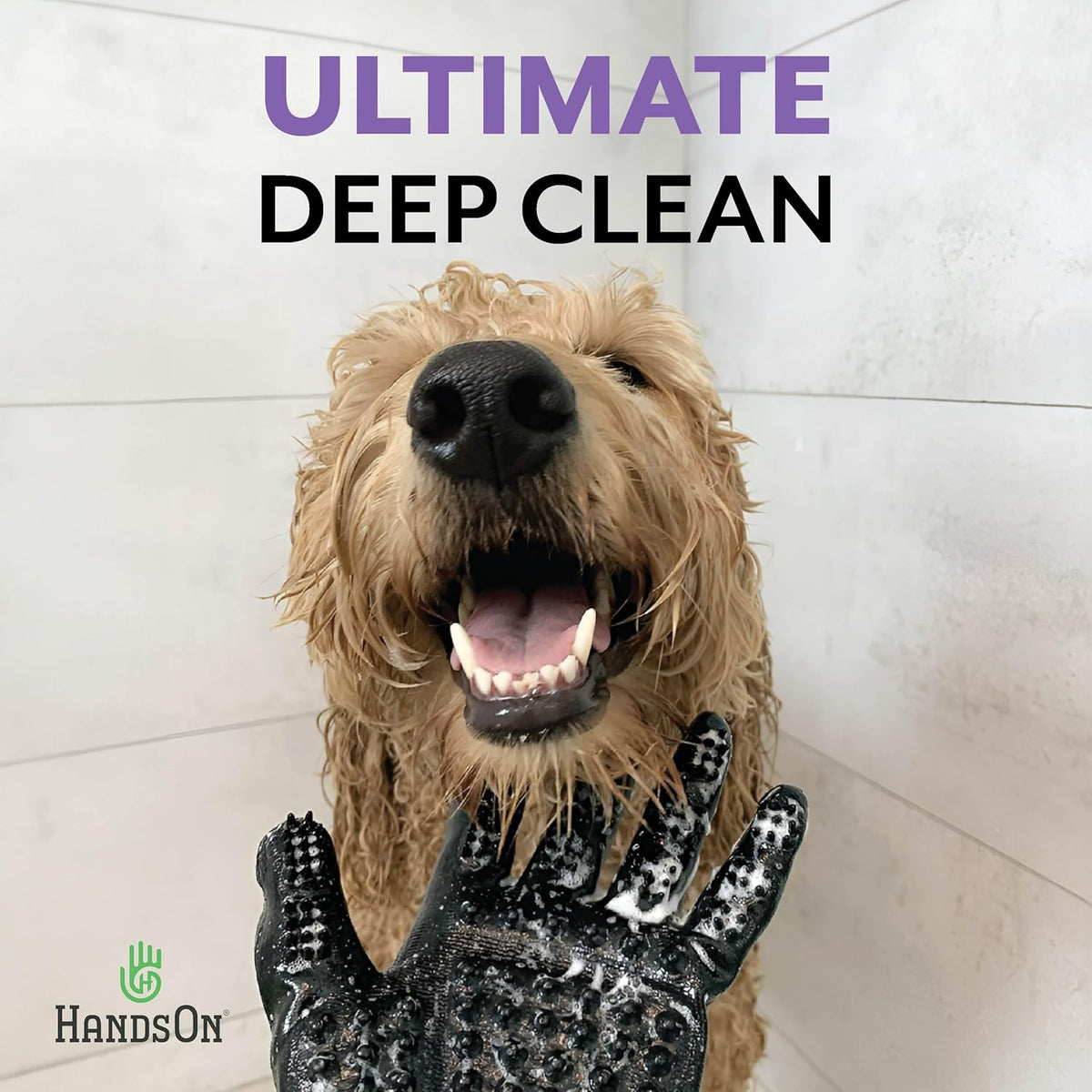 H HANDSON Pet Grooming Gloves - Patented #1 Ranked, Award Winning Shedding, Bathing, & Hair Remover