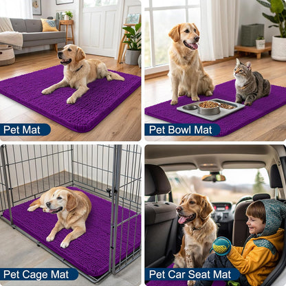 Smiry Dog Door Mat for Muddy Paws 30x20, Absorbs Moisture and Dirt Doormat, Non-Slip Washable Quick