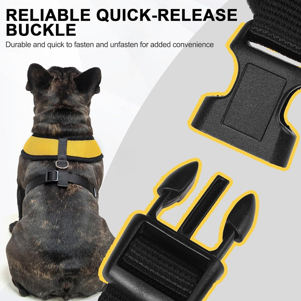 BINGPET No Pull Dog Harness,Soft Mesh Breathable All Weather Vest Harness,Safety Protection Design