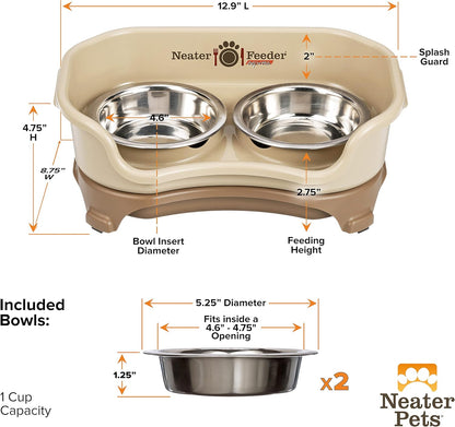 Neater Feeder Express Mess Proof Cat Bowls Elevated, No Spill Feeding Station, Stainless Steel