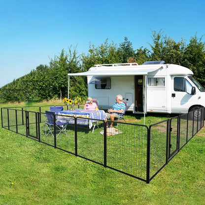 Dog Playpen Outdoor Extra Wide 24 Panels Heavy Duty Dog Fence 40" Height Anti-Rust with Doors