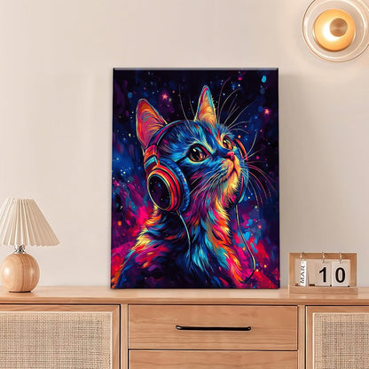 Cat Wall Art Canvas Fantastic Animal Wall Decor Prints Framed Painting Colorful Pictures Gifts