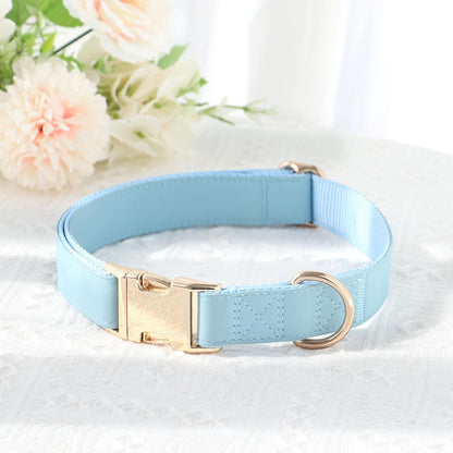 PET ARTIST Soft PU Leather Dog Collar for Large Dogs, Bright & Classic Nylon Padded Durable Dog