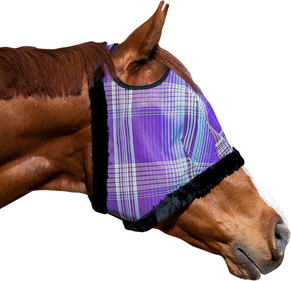 Kensington Fly Mask with Fleece Trim for Horses — Protects Face and Eyes from Flies and Sun Rays