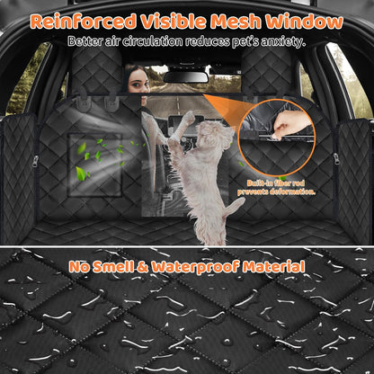 URPOWER Dog Back Seat Extender for Tesla Model Y, Hard Bottom Dog Car Seat Cover Holds 400 lbs