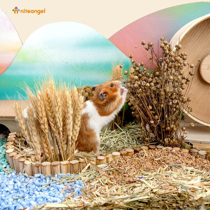 Niteangel Natural & Soft Hamster Bedding Mate Small Animal Habitat Decor for Syrian Dwarf Hamsters