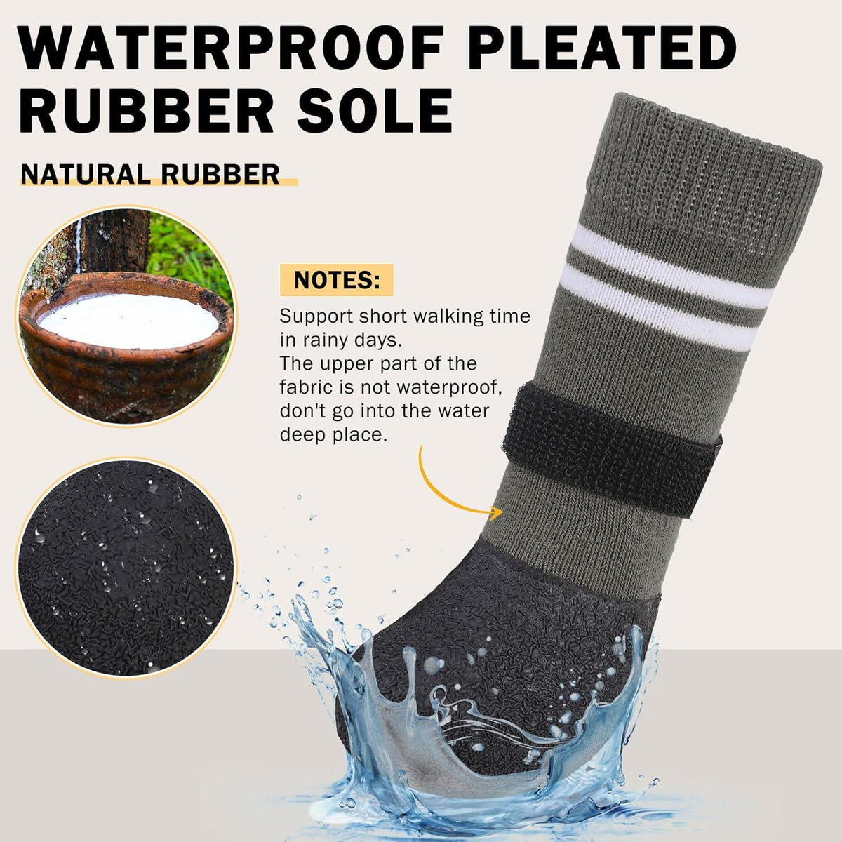 SCENEREAL Anti Slip Dog Boots & Paw Protectors for Hardwood Floor, Extended Dog Socks to Prevent
