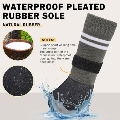 SCENEREAL Anti Slip Dog Boots & Paw Protectors for Hardwood Floor, Extended Dog Socks to Prevent