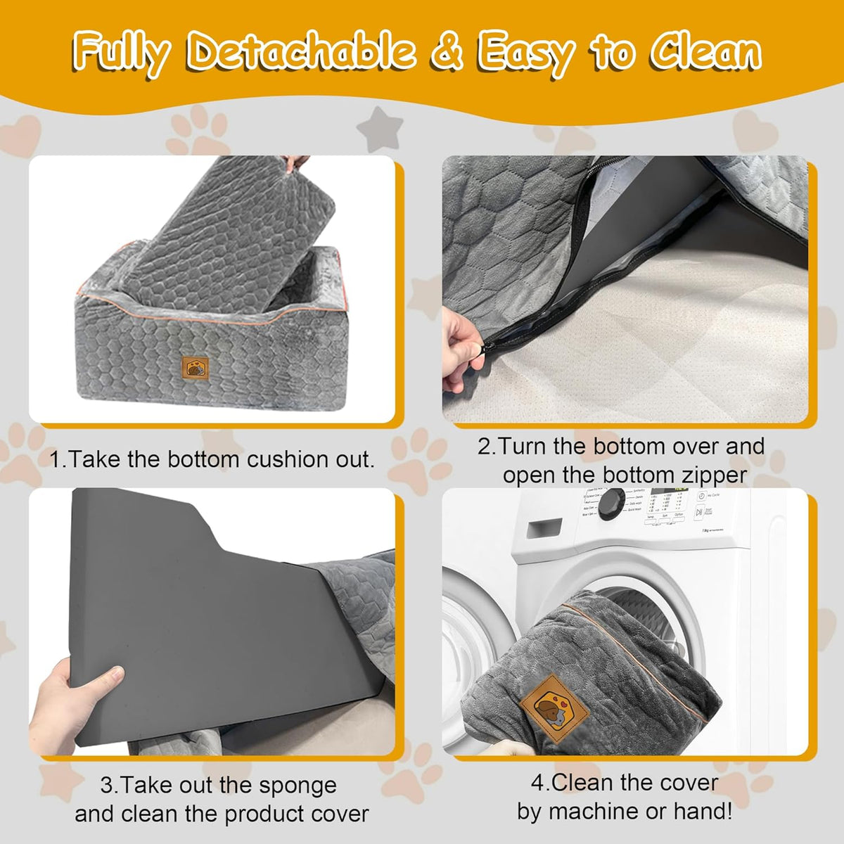 Dog Car Seat for Medium/Large Dog Booster Seat Under 60 lbs or 2 Small Dogs, Multi-Functional Pet