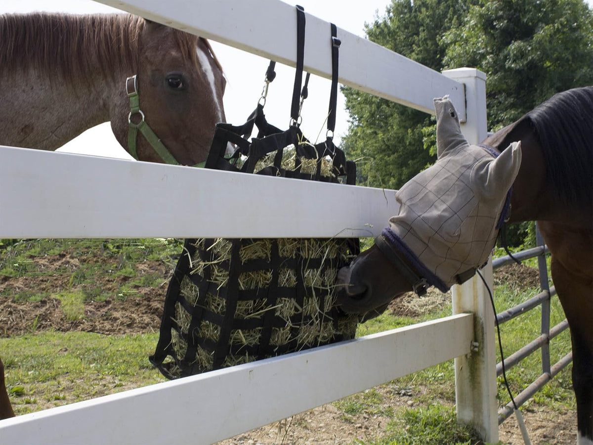Derby Originals Supreme 4-Sided Slow Feed Hay Bag – Patented, 1-Year Warranty, 3.5" & 1.75" Openings