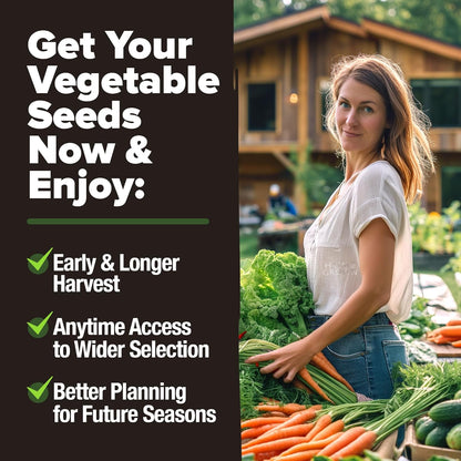 HOME GROWN 𝗨𝗦𝗔 𝗣𝗥𝗘𝗠𝗜𝗨𝗠 15 Heirloom Vegetable Seeds 7,000+ 𝗡𝗢𝗡-𝗚𝗠𝗢 Seeds for