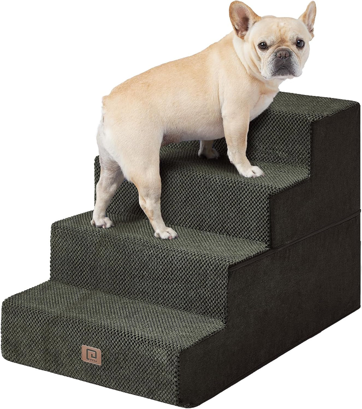EHEYCIGA Dog Stairs for Bed 20" H, 4-Step Extra Wide Dog Steps for High Bed, Pet Steps for Small