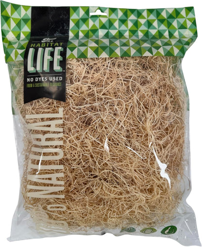 The Habitat Life - Natural Fine Cut Excelsior - for Birds, Hamsters, Gerbils, Rats & Other Small
