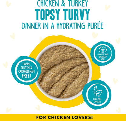 Weruva B.F.F. Play - Best Feline Friend Paté Lovers, Aw Yeah!, Chicken & Turkey Topsy Turvy with