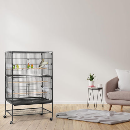 Yaheetech 52-inch Wrought Steel Standing Large Flight King Bird Cage for Cockatiels African Grey