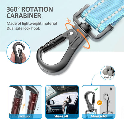 Dog Seat Belt 3-in-1 Car Harness for Dogs Adjustable Safety Seatbelt for Car Nylon Reflective