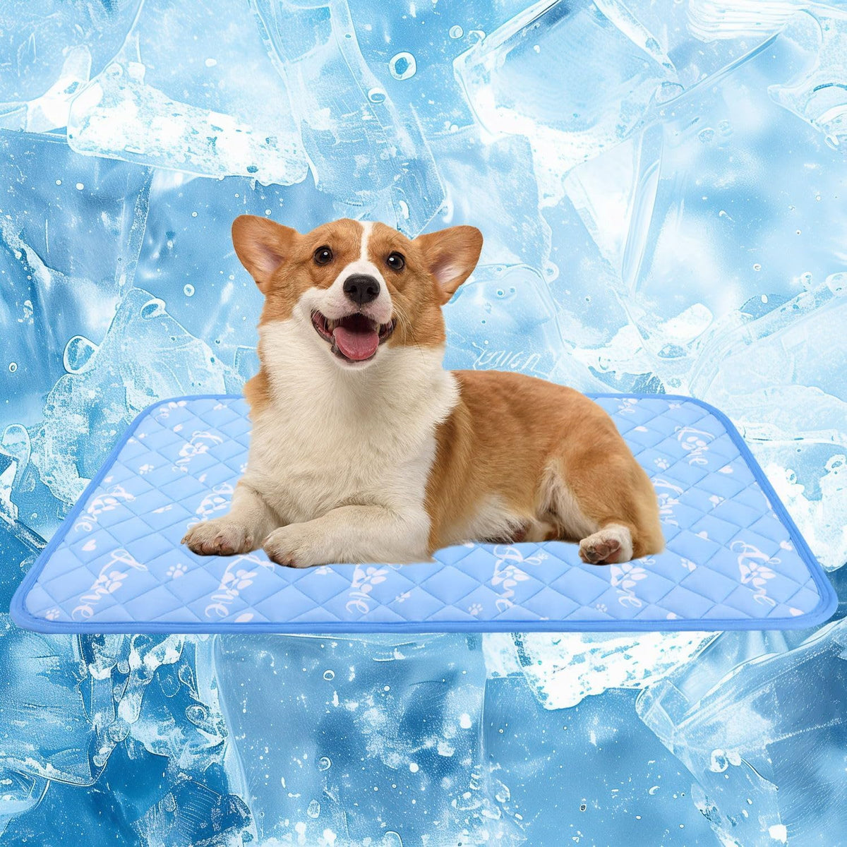 MH MYLUNE HOME Dog Cooling Mat 36x23 Inch - Arc-Chill Cool Fiber, Endothermic Color Changing Pet