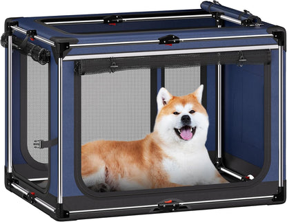 Collapsible Dog Crate: 30 Inch Foldable Soft Sided Dog Crate for Medium Dogs, Portable Dog Travel