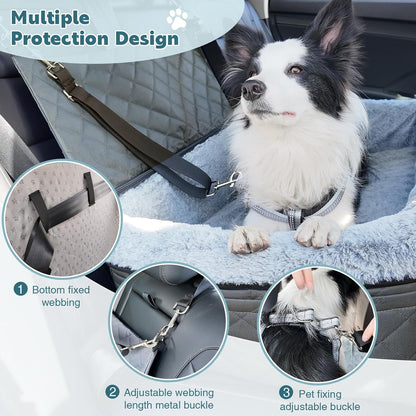Dog Car Seat for Large/Medium Pet, Anti Slip Bottom Dogs Booster Seat for All Seasons,Pet Travel