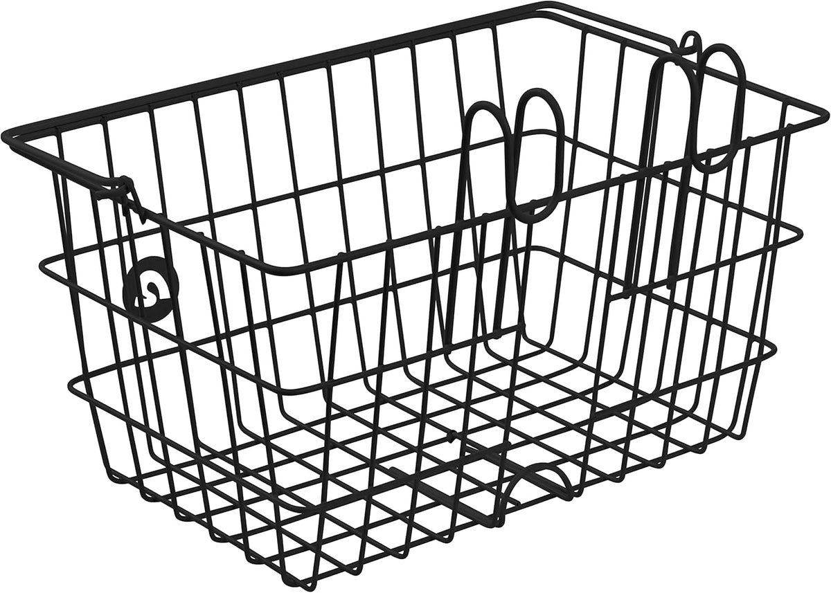 Retrospec Apollo-Lite Lift-Off Bike Basket - Detachable Steel Handlebar Basket with Carrying Handle