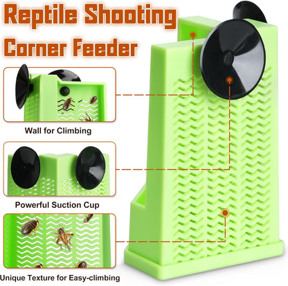 Reptile Corner Hunting Bowl - Glass Mount Insect Feeding Box for Reptile with Suction Cup which is