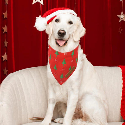 Realeaf Christmas Dog Bandanas 2 Pack, Reversible Red Green Xmas Dog Scarf for Boy and Girl
