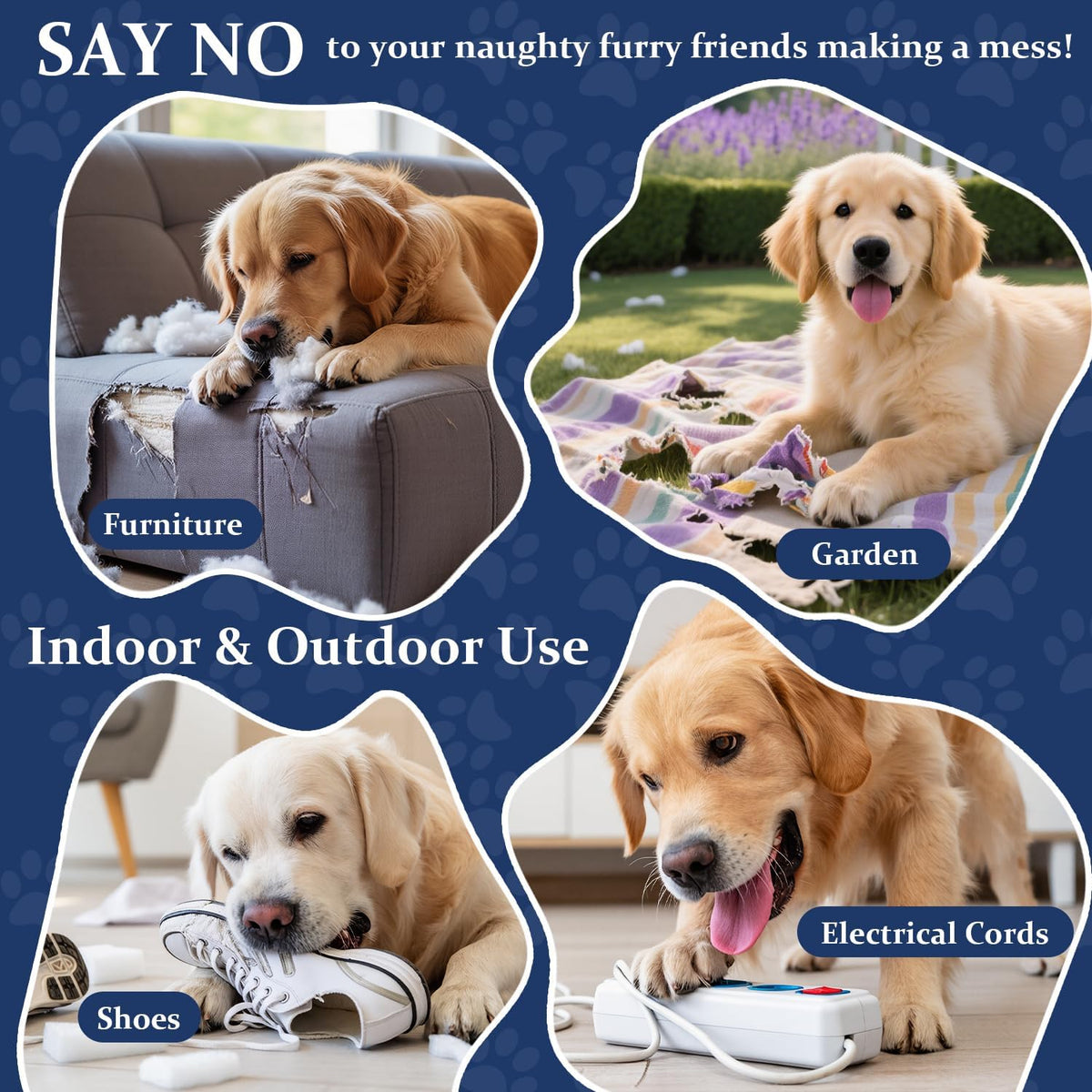 No Chew Spray for Dogs, 150 ml Bitter Apple Deterrent Spray to Stop Chewing, Licking and Biting on