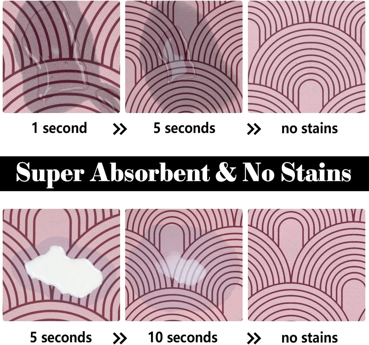 Dog Food Mats for Floors Absorbent, Pet Cat Food Mat - Quick Dry Dog Bowl Mats for Food and Water
