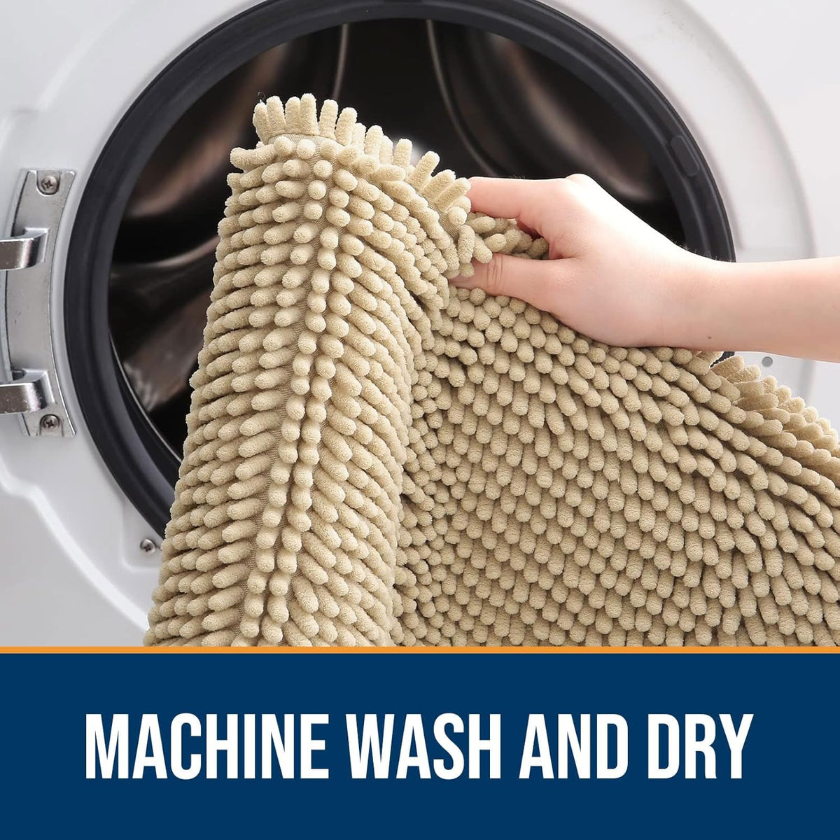 OLANLY Dog Door Mat for Muddy Paws 47x24, Absorbs Moisture and Dirt, Absorbent Non-Slip Washable