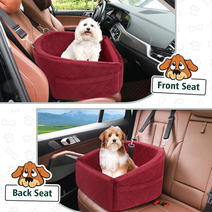 Dog Car Seat for Small Medium Dogs,Detachable Washable Dog Booster Seat Under 30lbs, Pet Car Seats