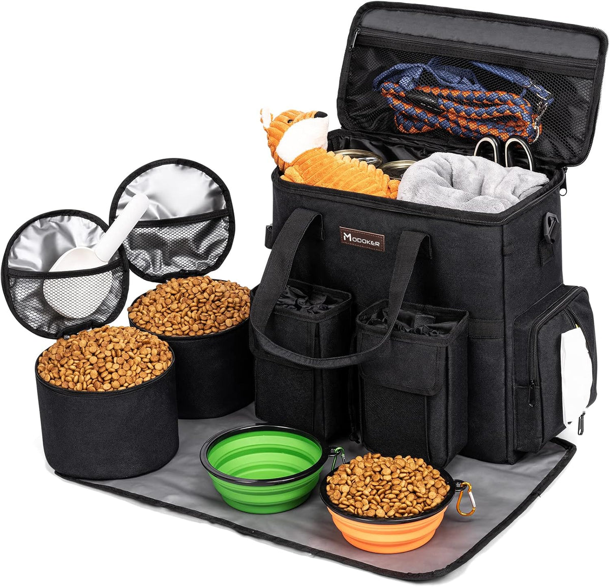 Dog Travel Bag, Airline Approved Pet Travel Bag with 2 Dog Treat Training Pouches for Weekend Pet