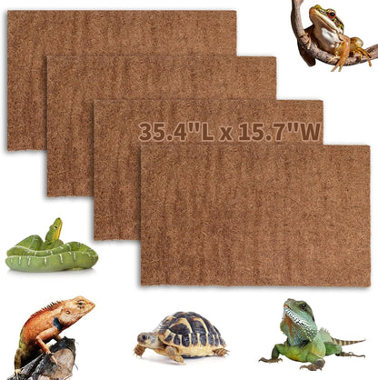 Hamiledyi Reptile Carpet Natural Coconut Fiber Tortoise Carpet Mats for Pet Terrarium Liner Reptile