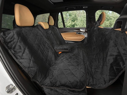 Plush Paws Products Velvet Convertible Rear Seat Cover | Durable Diamond Stitching | Washable &