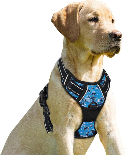 BARKBAY No Pull Dog Harness Front Clip Heavy Duty Reflective Easy Control Handle for Large Dog