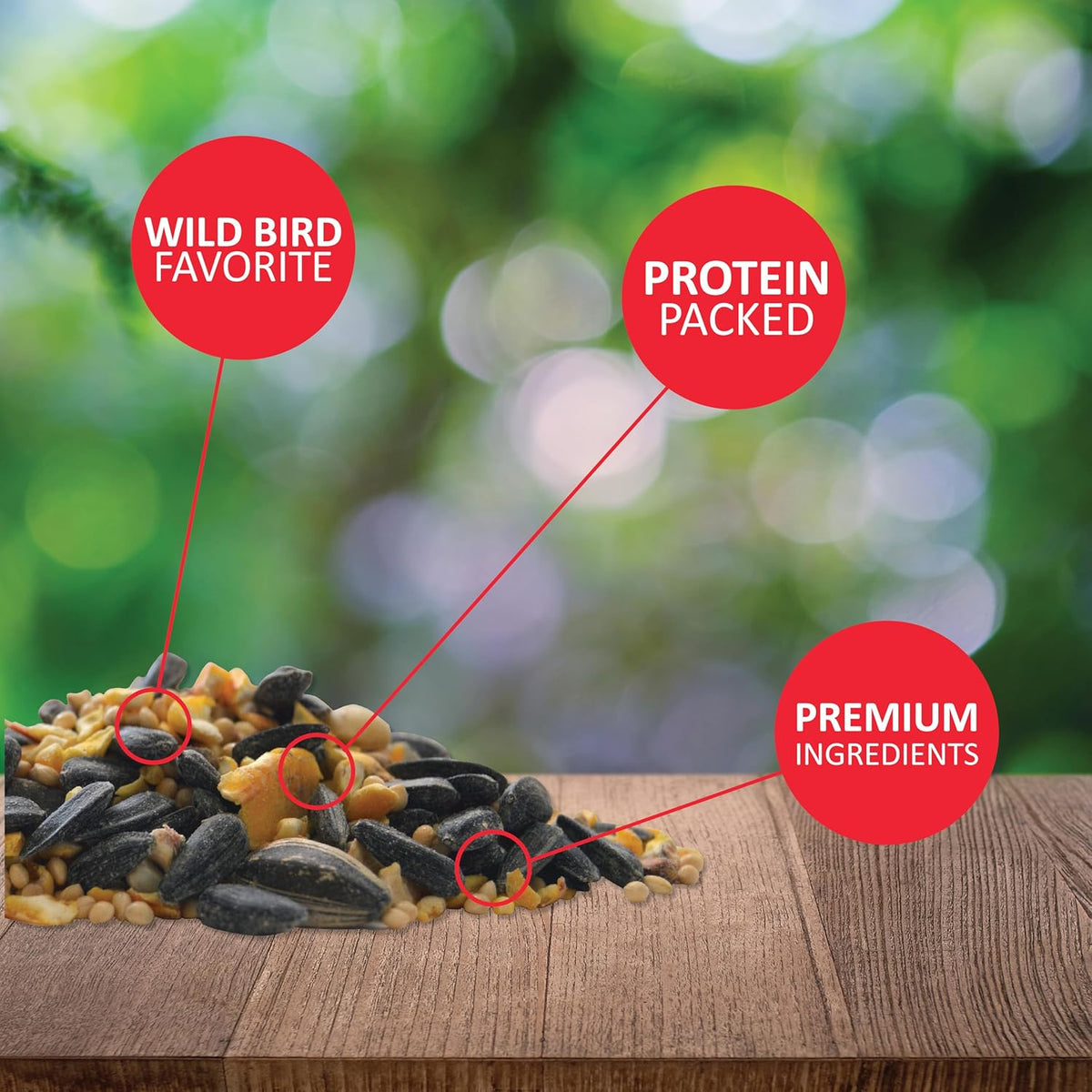 Lyric Wild Bird Mix - Wild Bird Food for Outside Feeders - Attracts Doves, Jays and many more - 20