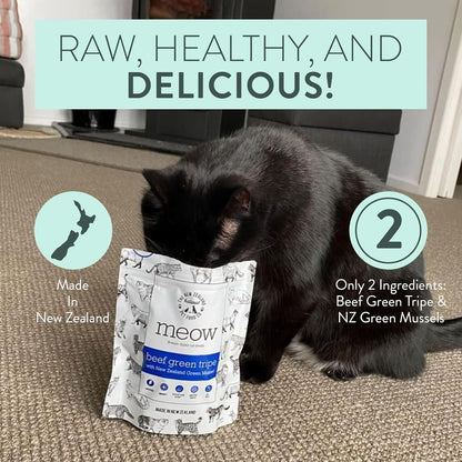 The New Zealand Natural Pet Food Co MEOW Freeze Dried Cat Treats - Beef Green Tripe with New