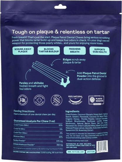 Finn Plaque Patrol Dental Chews | Triple-Action Defense Against Plaque, Tartar, and Bad Breath |