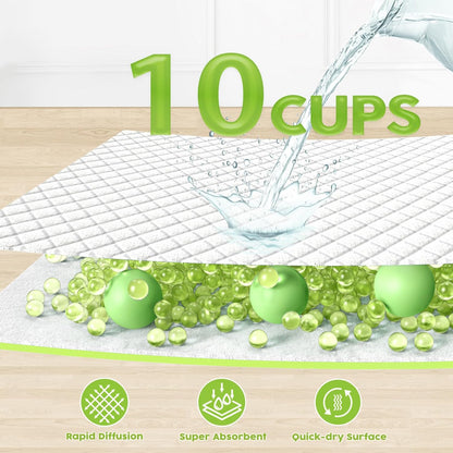 CROCI Pee Pads for Dogs 30x36in Daisy Pattern, Puppy Pads with Adhesive Tabs Super Absorbent Up to