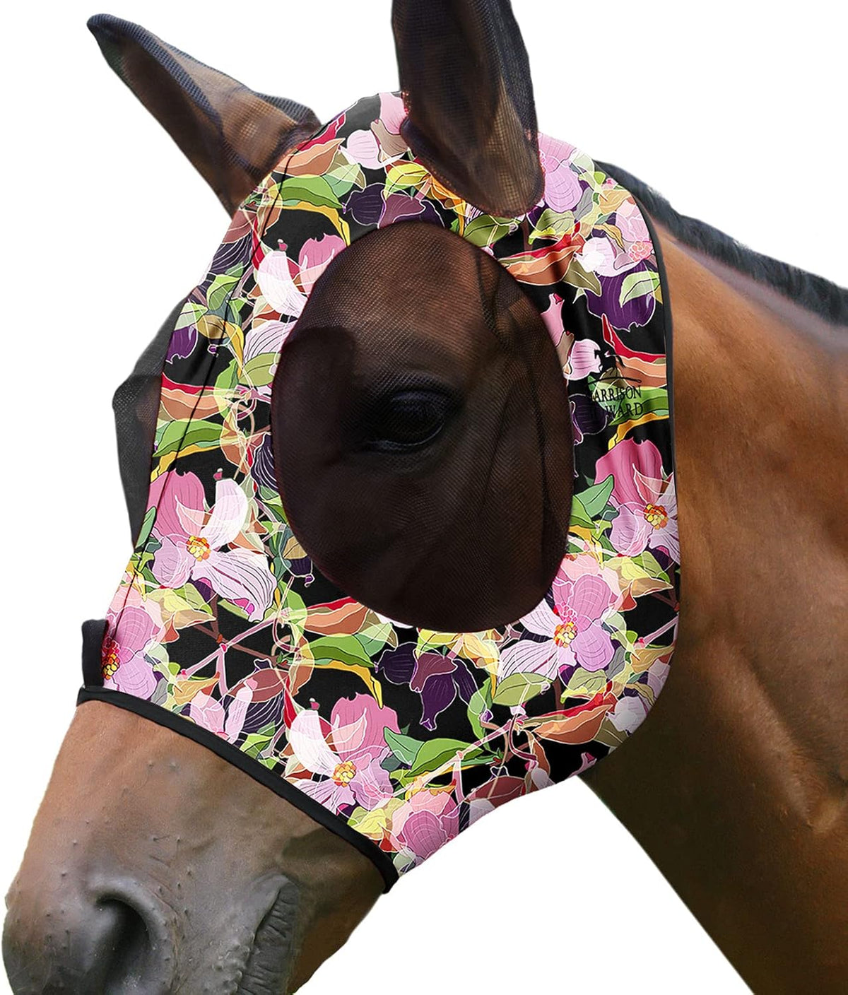Harrison Howard Super Comfort Stretchy Fly Mask Large Eye Space with UV Protection Soft on Skin