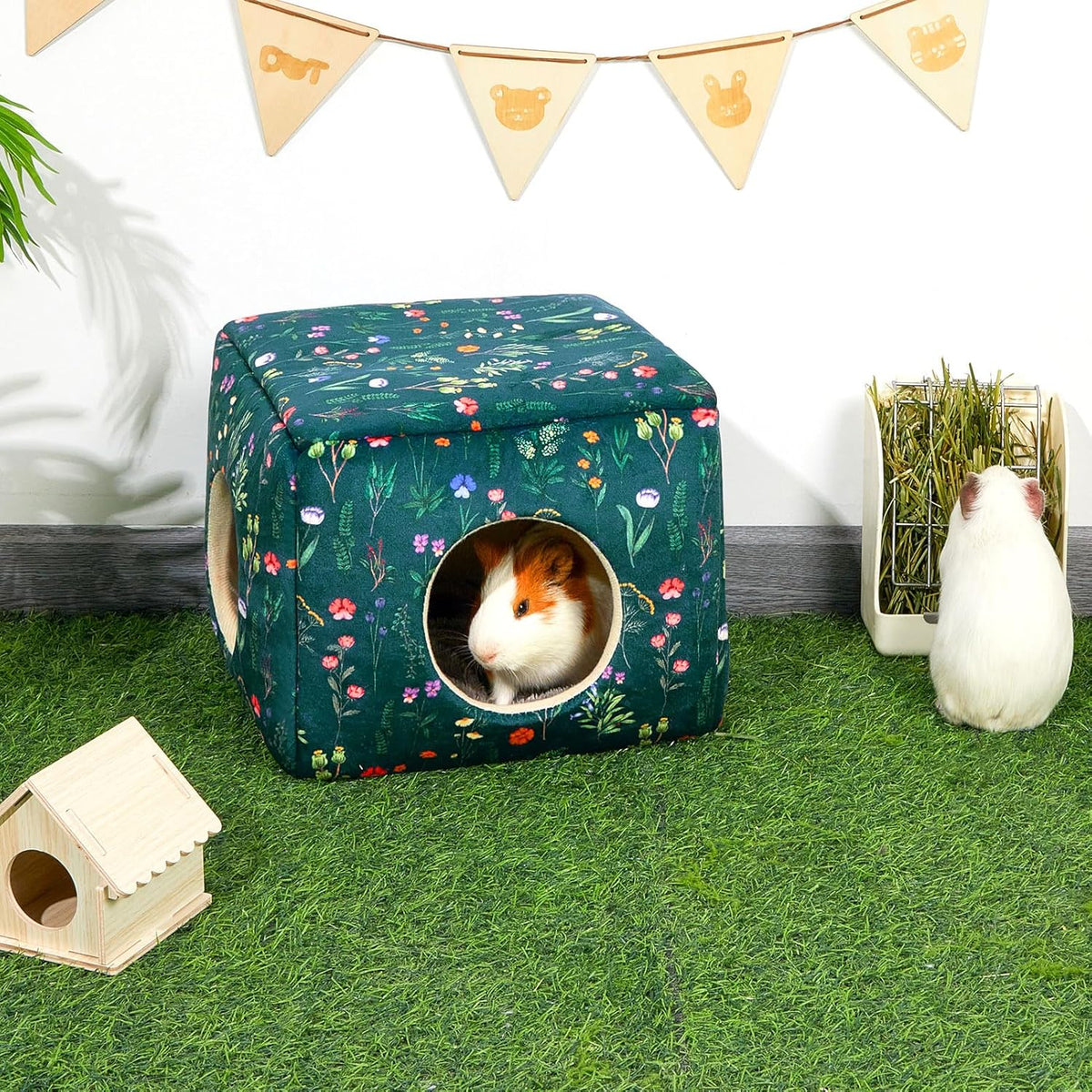 Bienbee Guinea Pig Hideout, Washable Guinea Pigs House Cozy Guinea Pigs Bed for Small Pet